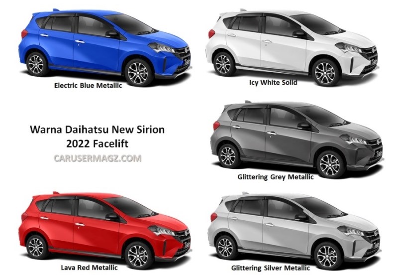 5 Warna Daihatsu Sirion 2022