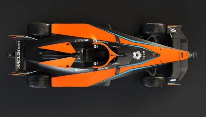 Mobil balap listrik - Tampak Atas