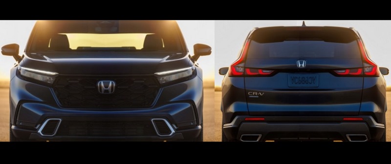 Tampilan depan dan belakang CR-V generasi-6