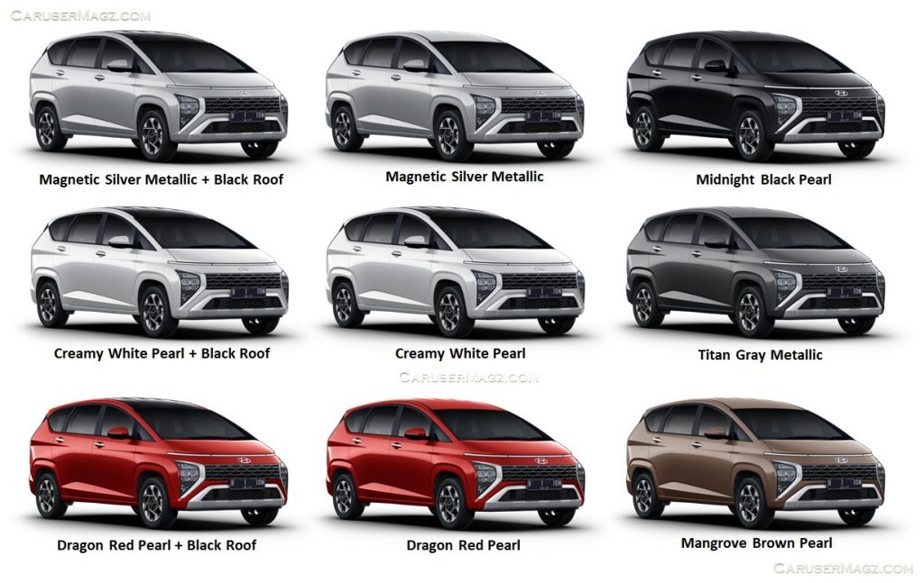 9 Pilihan Warna Hyundai Stargazer 2022