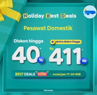 Promo Anniversary Tiket-com - Diskon Pesawat Domestik 8-15 Agustus 2022