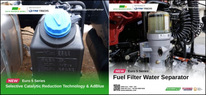SCR dan Fuel Filter Water Separator Truk FAW