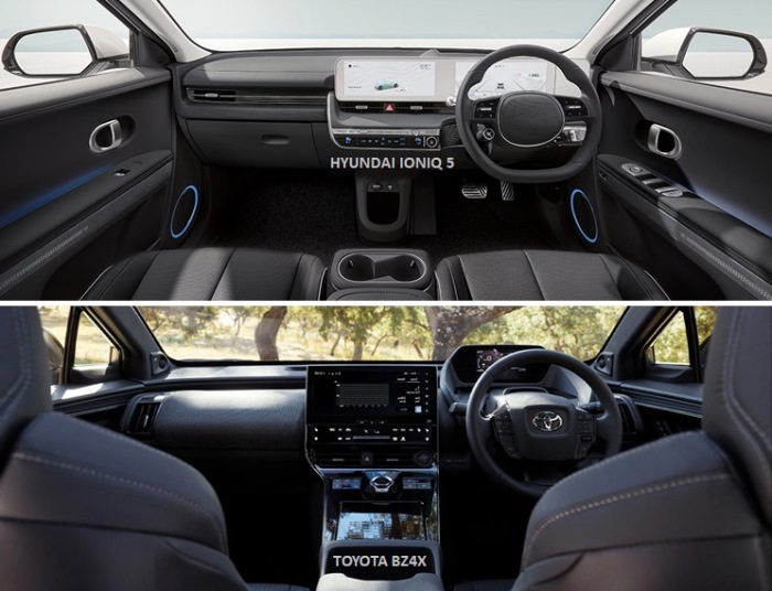 Interior IONIQ 5 vs BZ4X