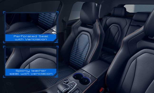 Kabin Chery Omoda 5 dengan kursi Sporty yang empuk