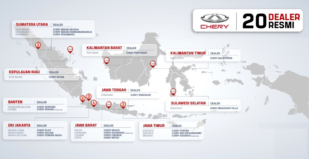 Peta Alamat Dealer Chery