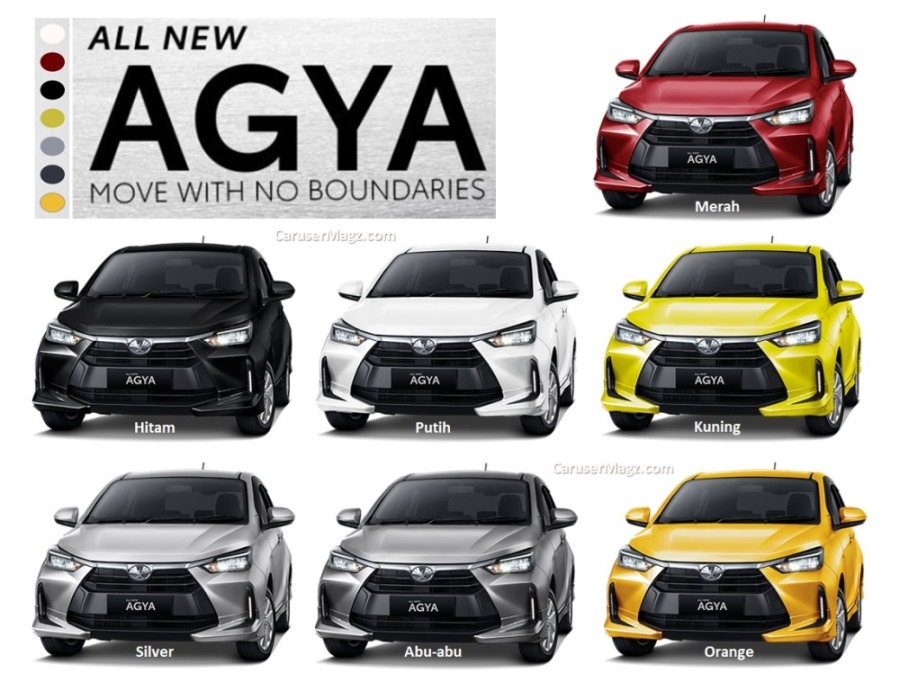 Pilihan Warna Agya All New - versi LCGC