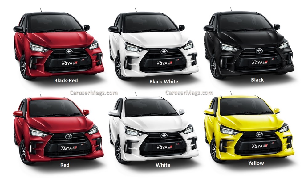 Pilihan Warna Toyota Agya GR Sport 2023 Generasi-2
