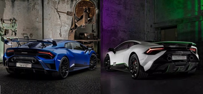 Supercar tampak belakang