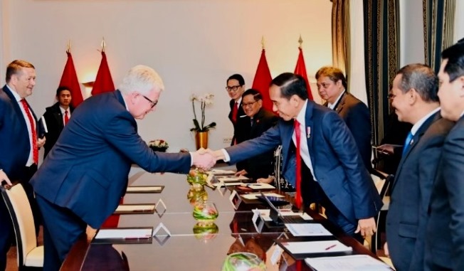 Petinggi VW dan BASF saat bertemu Presiden Jokowi