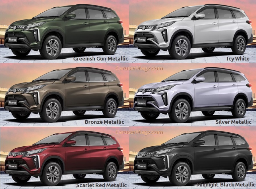Pilihan Warna Terios Facelift 2023