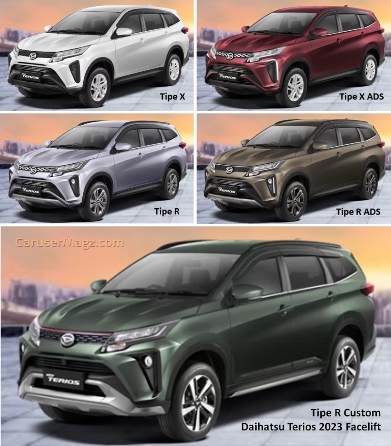 Tipe Daihatsu Terios 2023 Facelift - X-R-R Custom-ADS