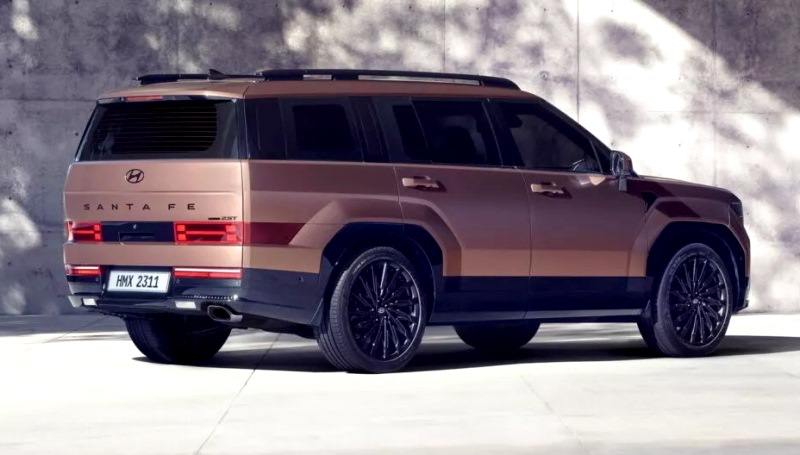 Hyundai Santa Fe Generasi-5 Tampak Belakang