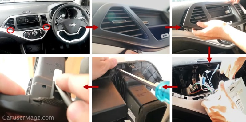 Step Buka Frame Head Unit All New Picanto