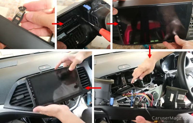 Step Pasang Frame dan Head Unit Android di All New Picanto