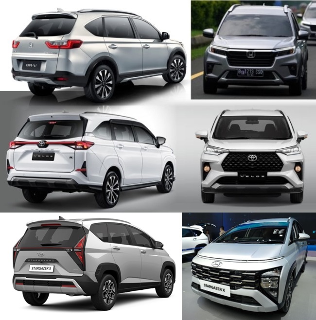 Eksterior Stargazer X vs Veloz vs BR-V