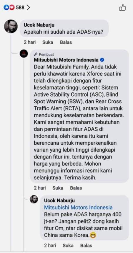 Info Mitsubishi Luncurkan XForce ber-ADAS