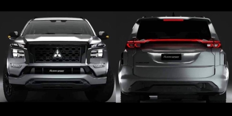 Render Next-gen Mitsubishi Pajero Sport - depan belakang