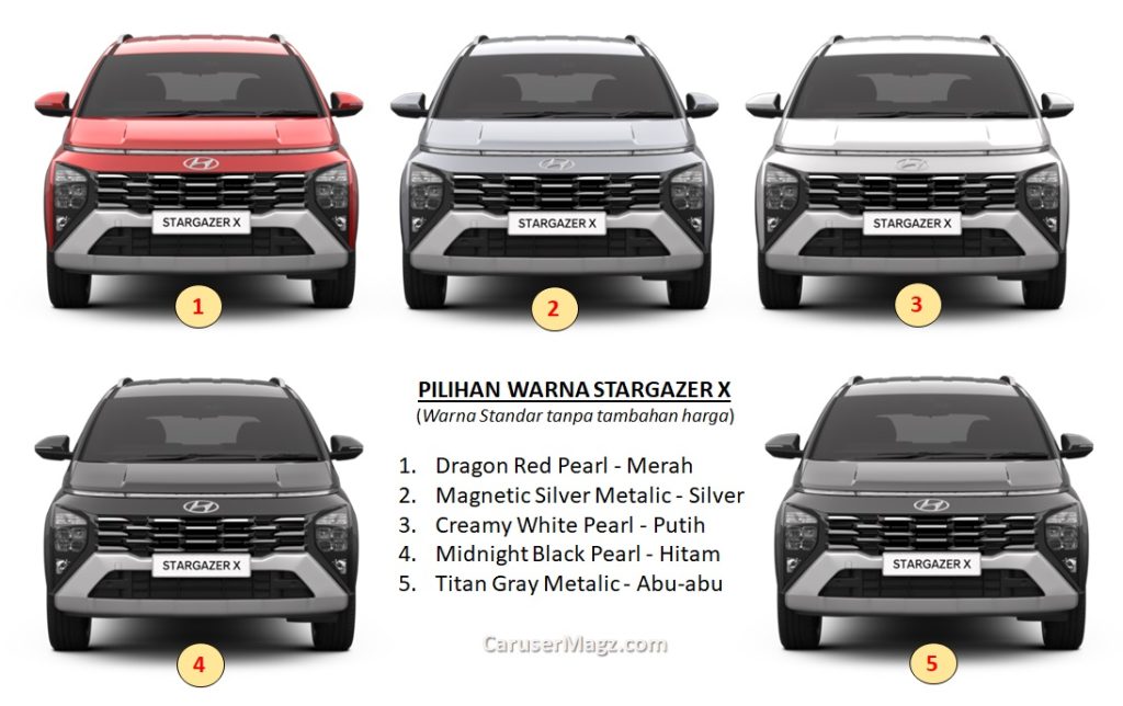 Warna Stargazer X varian standar