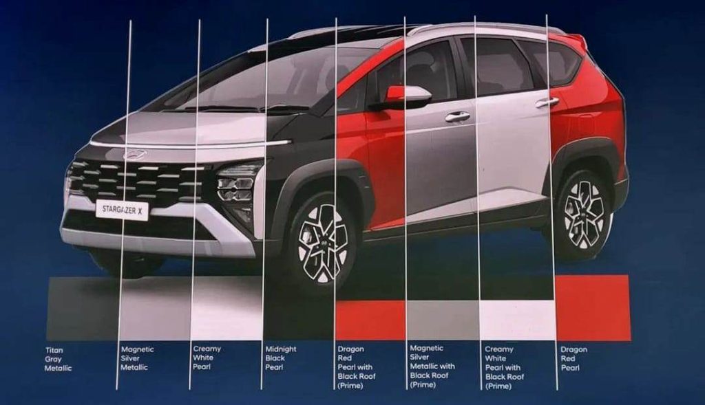 Pilihan warna Stargazer X